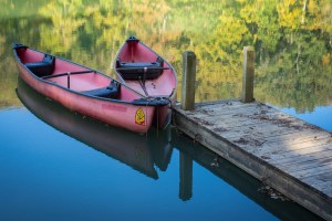 Canoes at the ready,  Devil's Den State Park