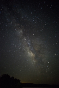 The Milky Way above Lake Hinkle, near Waldron, Arkansas