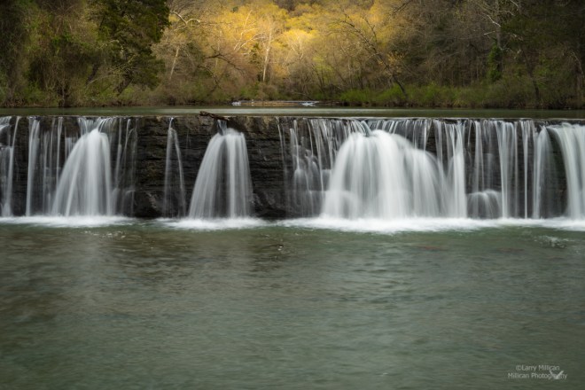 Natural Dam waterfall from the road